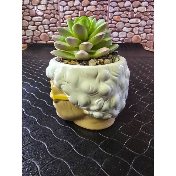 The Golden Girls Sophia Face Mini Ceramic Planter With Faux Succulent - Picture 5 of 7